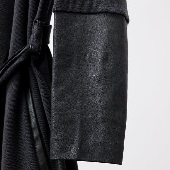 Annette Gortz Kubi AW/14 Leather Trim Grey Tie Cardigan